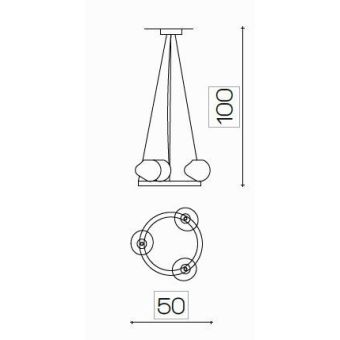 Il Paralume Marina / Chandelier / 2179/CH3