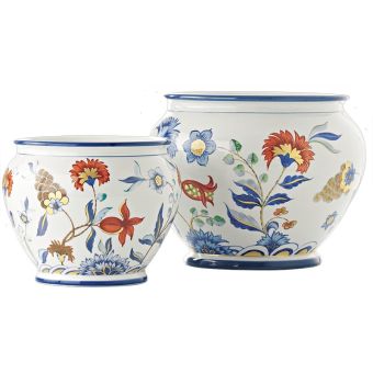 Le Porcellane / Flower Boxes & Flower Pots / Cachepot Fiori Policromo 3252 3251 3250