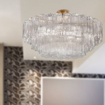 Patrizia Volpato / Chandeliers / Glace Handcrafted Murano Glass 24 Karat Gold