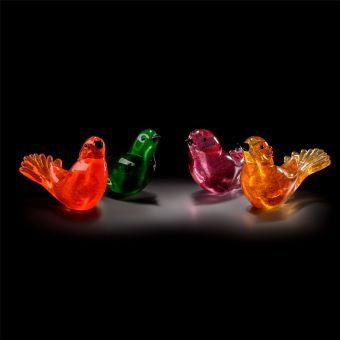 Italian Luxury Lighting / Animal Sculptures / Colored Birds in Murano Glass 6059 1 COL