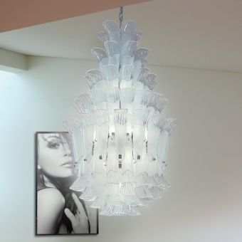 Patrizia Volpato / Cascade Lights / Petali Handcrafted Venetian & Murano Glass 24 Karat Gold