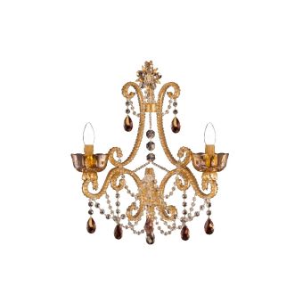 Mechini / Wall Lights / Molux Bohemian Crystal and Clear Pearl Banding A135/2