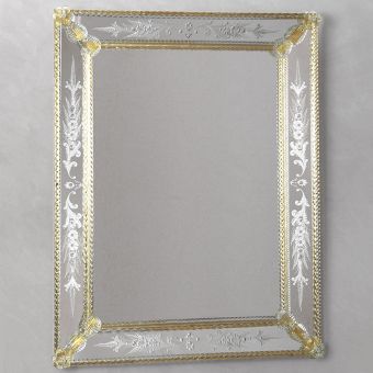Glass & Glass Murano / Murano wall mirror / ART. MIR 100