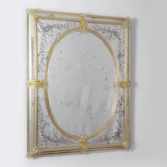 Glass & Glass Murano / Murano wall mirror / ART. MIR 150