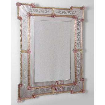Glass & Glass Murano / Murano wall mirror / ART. MIR 160