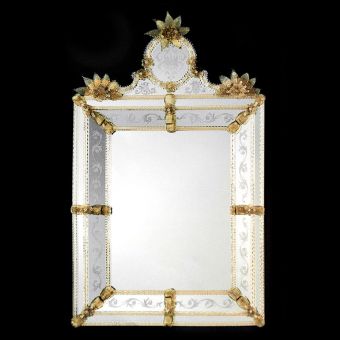 Glass & Glass Murano / Murano wall mirror / ART. MIR 450