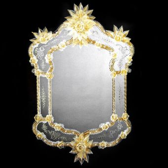 Glass & Glass Murano / Murano wall mirror / ART. MIR 490