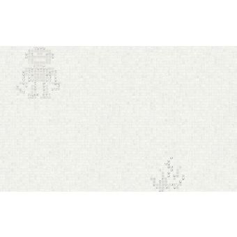 Bisazza / Mosaico - Decorations / Hearts & Robots White (Luxe)