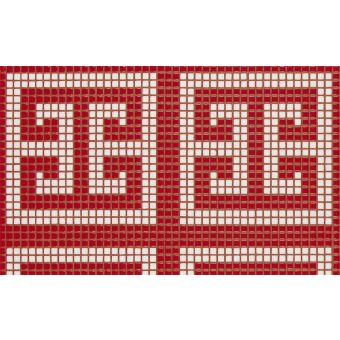 Bisazza / Mosaico - Decorations / Key White Red (Flooring)