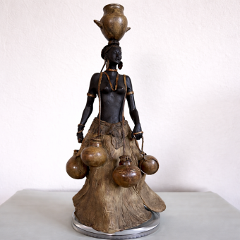 Paul Beckrich / Bronze Sculpture / La Porteuse d’Eau