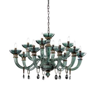 Euroluce Lampadari / Chandeliers / Dahlia L8+4 Viridian