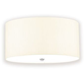 Elstead Lighting /  / Fletcher 18"" Flush - Polished Chrome with Ivory Shade