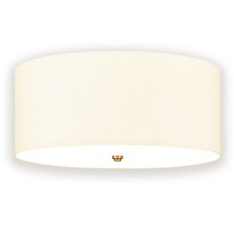 Elstead Lighting /  / Fletcher 22"" Flush - Aged Brass with Ivory Shade