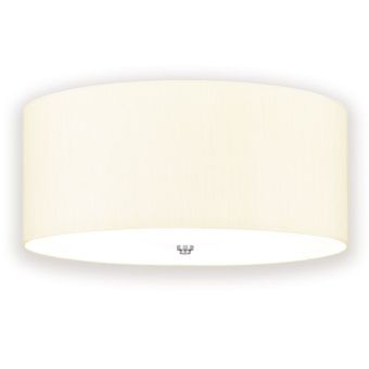Elstead Lighting /  / Fletcher 22"" Flush - Polished Chrome with Ivory Shade