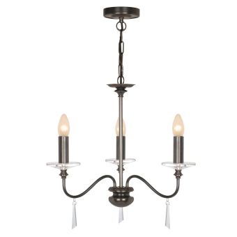Elstead Lighting / Chandeliers / Finsbury Park 3 Light Chandelier - Old Bronze