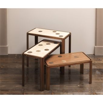 Officina Ciani / Coffee tables / Brass with Marble or Wood Top HF2076CT Domino
