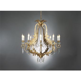 Officina Ciani / Chandeliers / Wrought Iron with Crystals HL1055CH-10