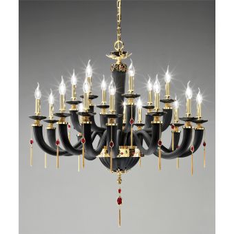 Euroluce Lampadari / Chandeliers / Julienne Black&Gold L12+6