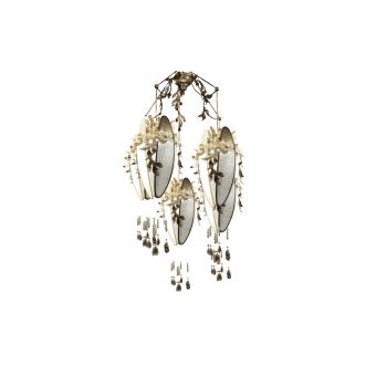 Mechini / Chandeliers / Clear Bohemian Crystal and Lamp Shades L-flute/5