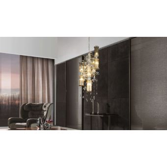 Mechini / Chandeliers / Wrought Iron and White Crystal Balls L-MEK11/10