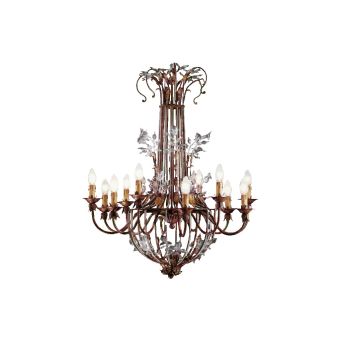 Mechini / Chandeliers / Murano Glass and Crystal Strip 12 Lights L195/12