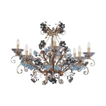 Mechini / Chandeliers / Coloured Bohemian Crystal and Murano Glass L264/8
