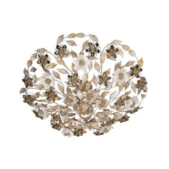 Mechini / Ceiling Lights / Coloured Bohemian Crystal and Ceramic Biscuit P366/7