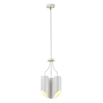 Elstead Lighting / Chandeliers / Quinto 3 Light Chandelier - White Aged Brass
