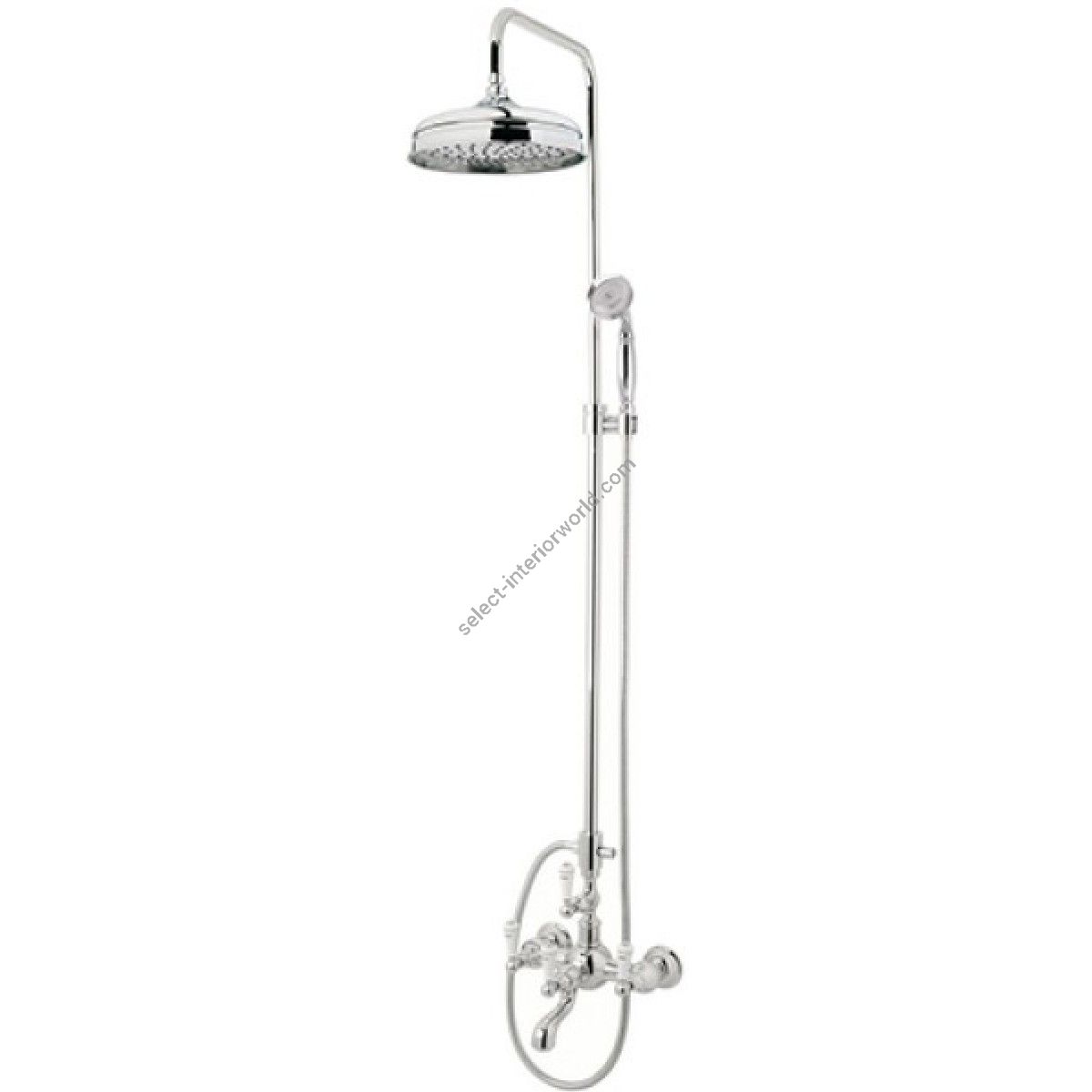 Bronces Mestre / Shower Sets / Bath shower set with column and porcelain handles 035016.MC0.50