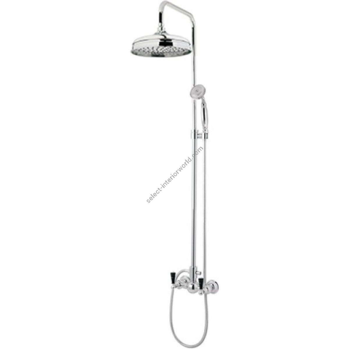 Bronces Mestre / Shower Sets / Shower mixer with column and black porcelain 035019.MCN.50