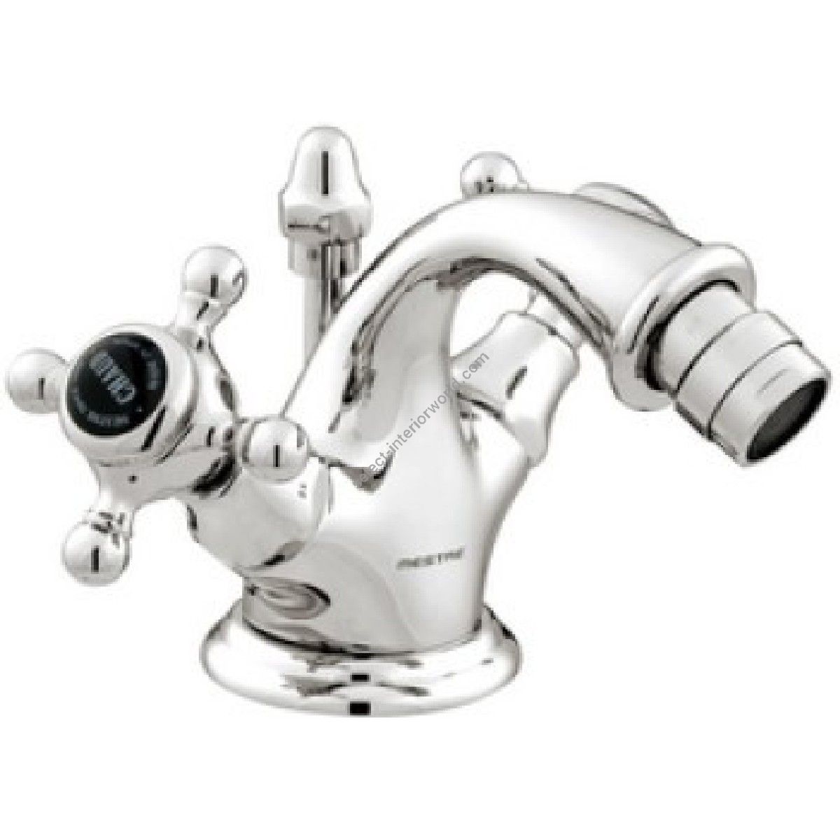 Bronces Mestre / Bidet Fittings / One hole bidet mixer with black porcelain 035020.N00.50