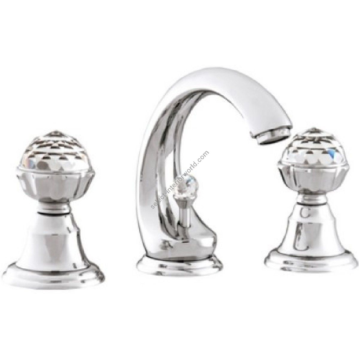 Bronces Mestre / Washbasin Fittings / Three holes basin set with Swarovski crystal 036201.000.50