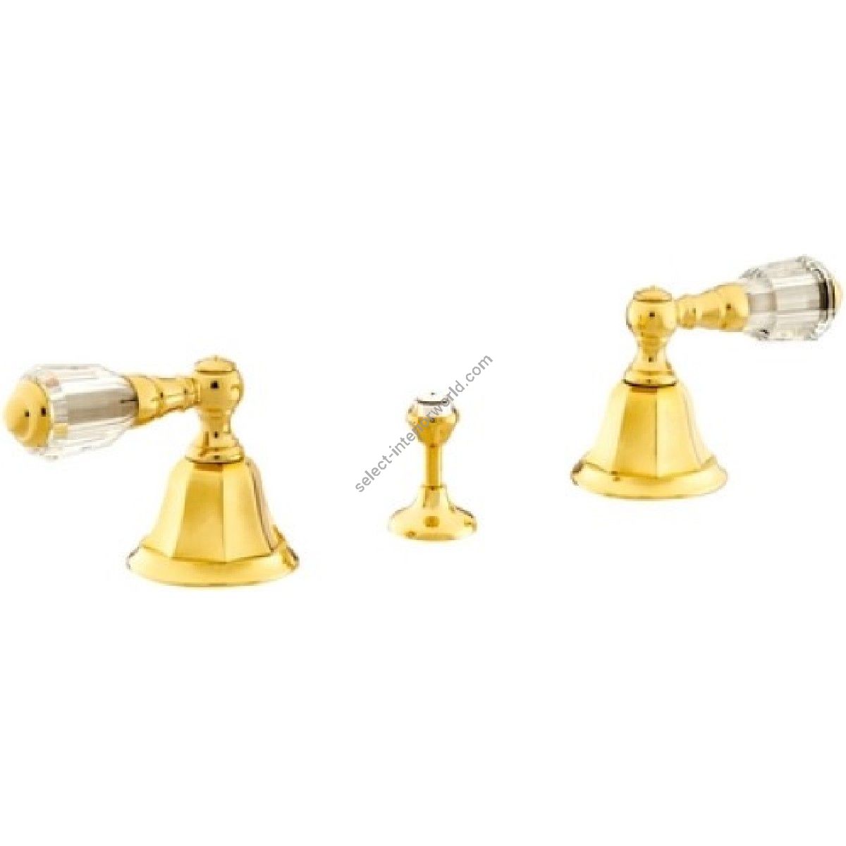 Bronces Mestre / Bidet Fittings / Three holes bidet set with Swarovski crystal 038622.D00.00