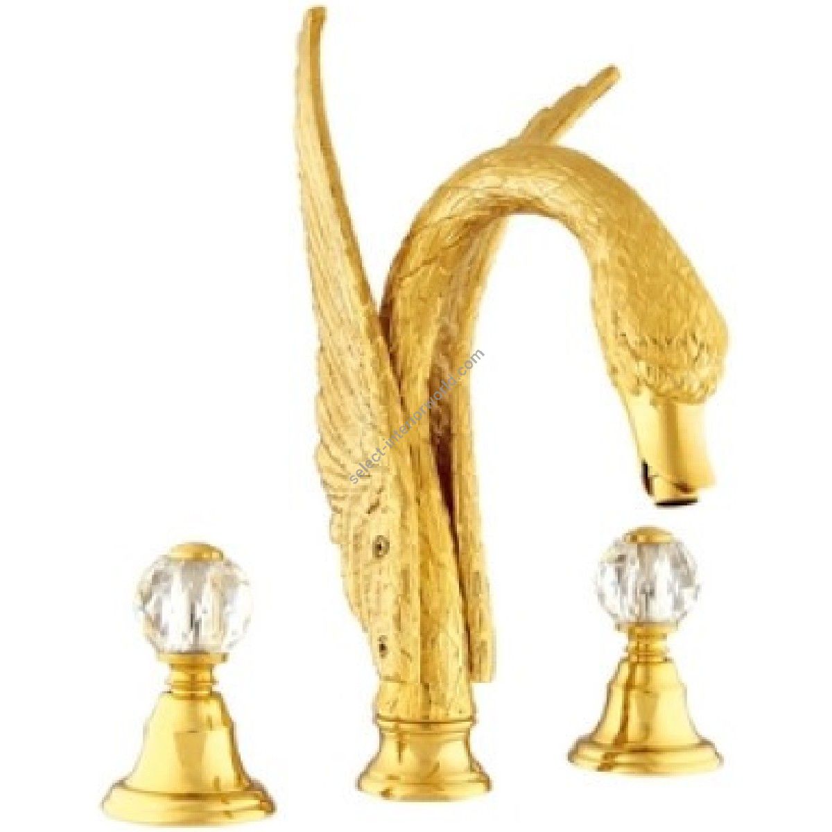 Bronces Mestre / Washbasin Fittings / Three holes basin set with Swarovski crystal 039151.000.00