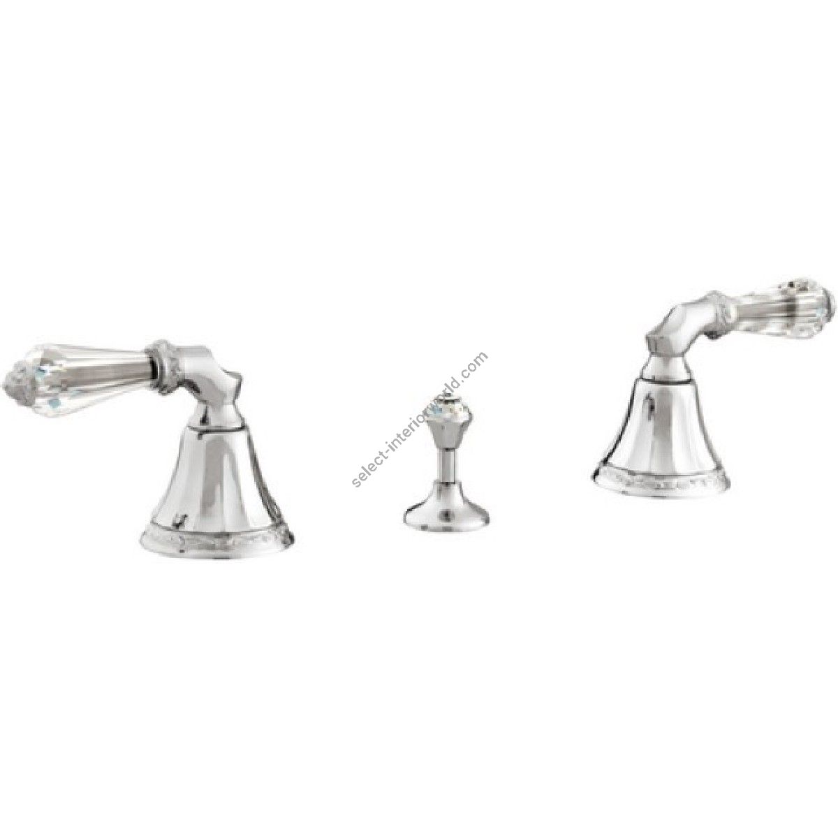 Bronces Mestre / Bidet Fittings / Three holes bidet set with Swarovski crystal 058622.F00.50