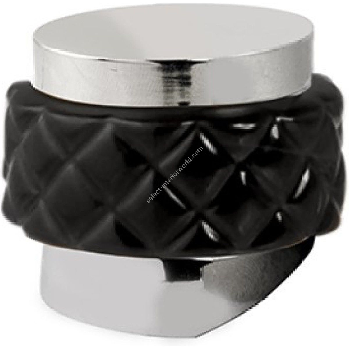 Bronces Mestre / Knobs for Shower Systems / Monolever handle kit for shower system with black porcelain 065547.N00.50