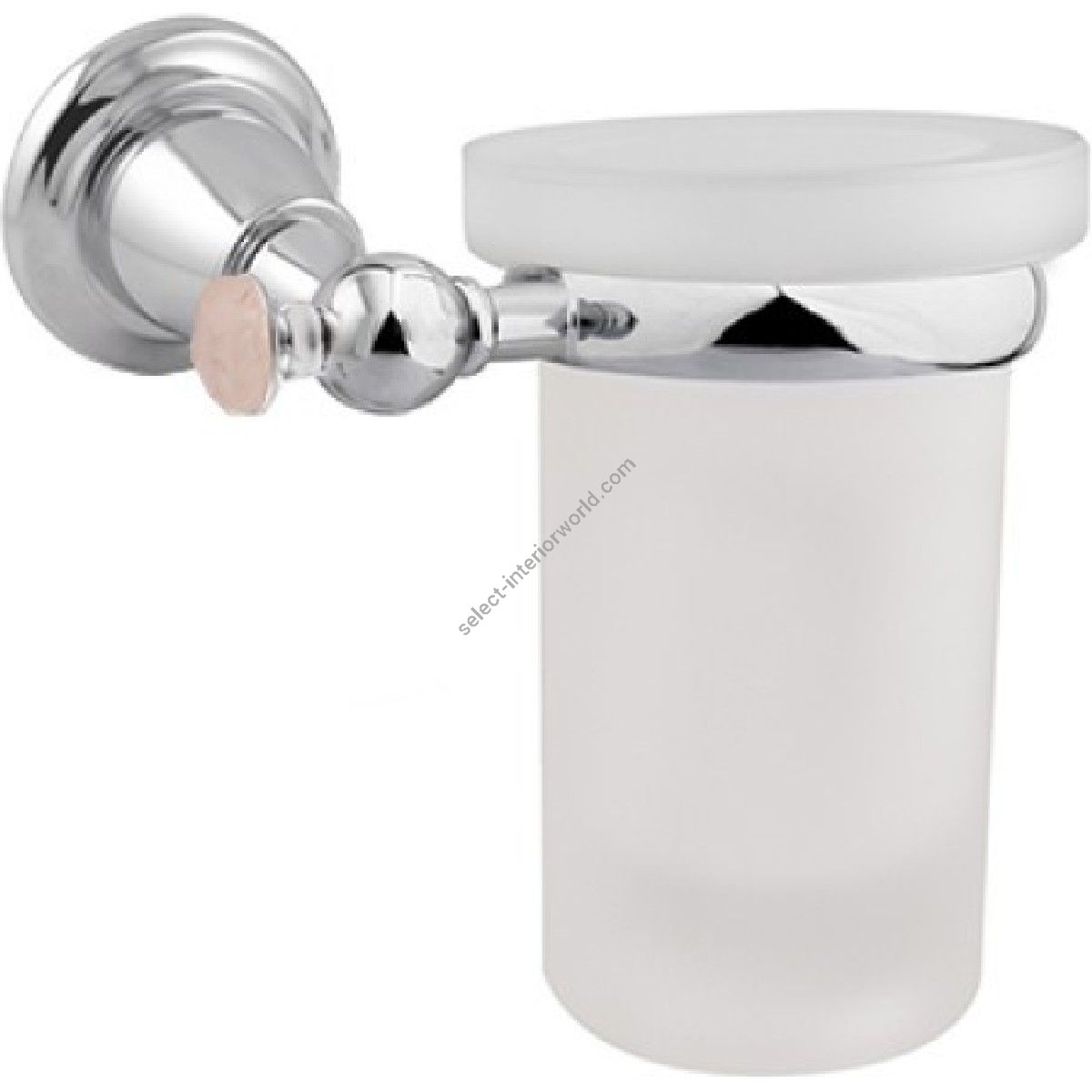 Bronces Mestre / Toothbrush Holders / Wall toothbrush holder with pink quartz stone 072280.QZP.50