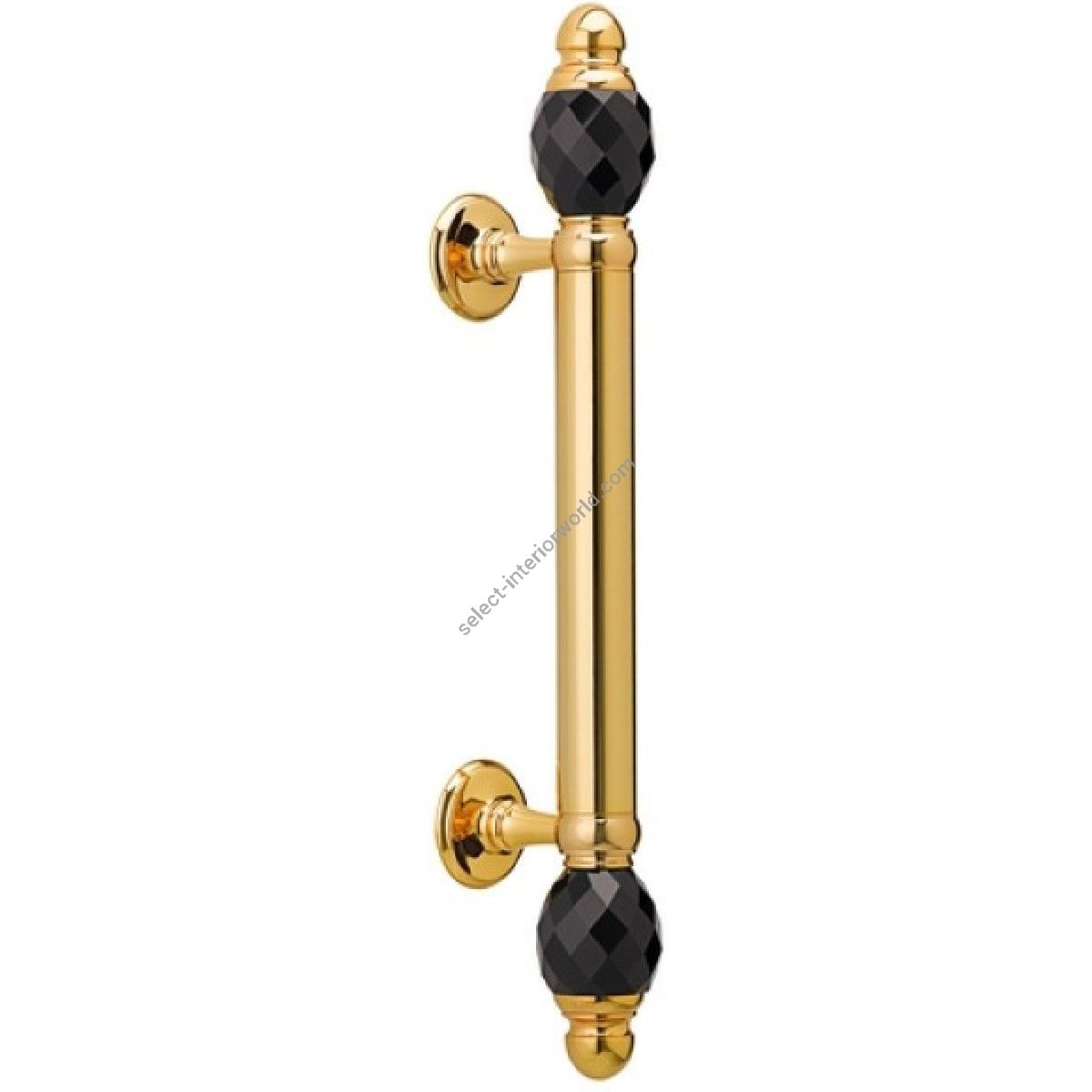 Bronces Mestre / Door Handles / Clasica 340mm on rosettes with Swarovski black crystal 0N4761.N00.01