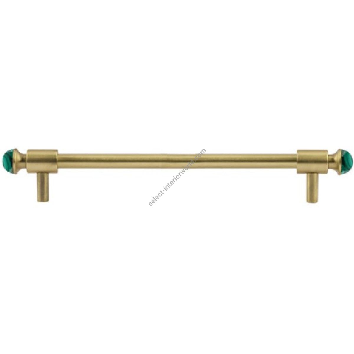 Bronces Mestre / Furniture Handles / Treasure Precious with malachite stone 192mm between centers 0T5000.ML192.30