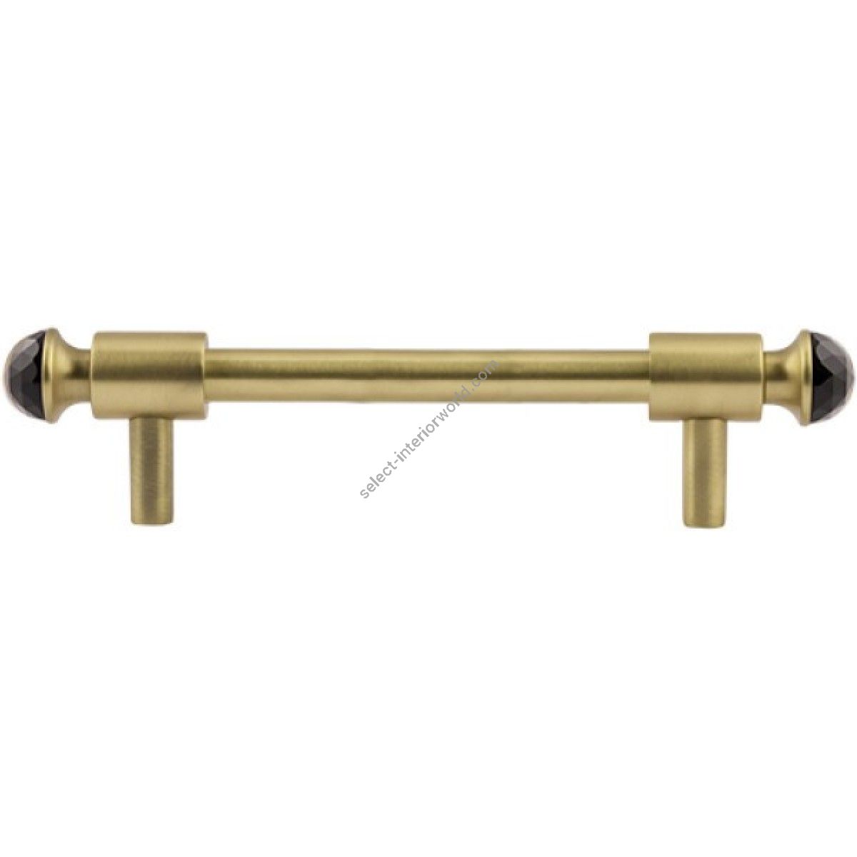 Bronces Mestre / Furniture Handles / Clasica with black Swarovski crystal 128mm between centers 0T5000.SN128.30