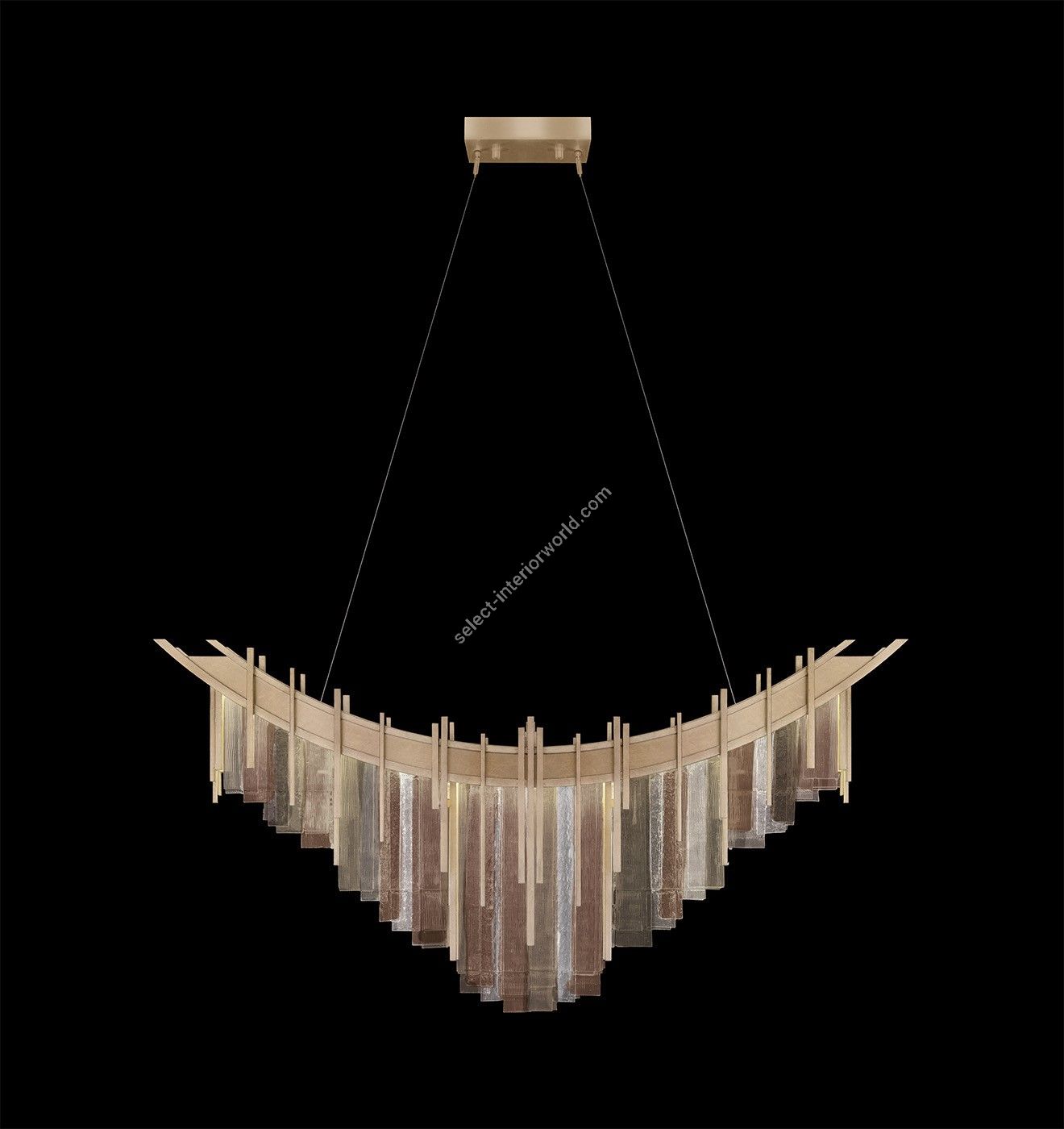 Fine Art Handcrafted Lighting / Pendants & Suspension Lights / Arpeggio 44.75″W Linear Pendant
