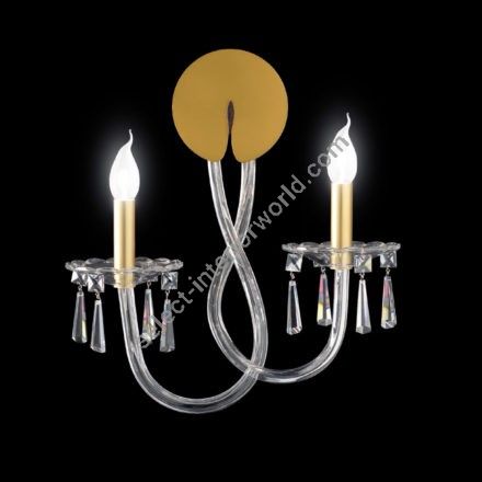 Patrizia Volpato / Wall Sconces / Intrecci Handcrafted Murano Glass 24 Karat Gold
