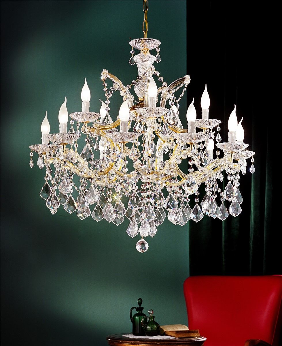 Italian Luxury Lighting / Chandeliers / Maria Theresa Silver 15 Lights 1035 015