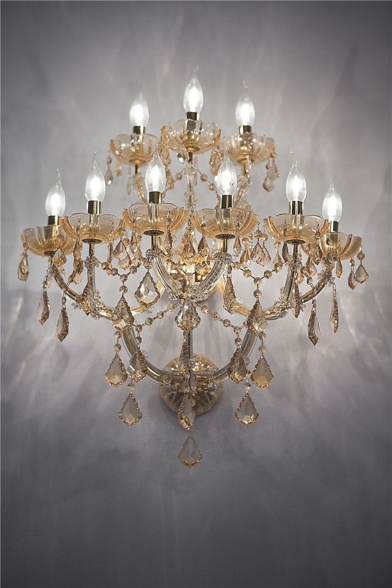 Italian Luxury Lighting / Wall Sconces / Maria Theresa Topaz 9 Lights 1156 009 Topaz