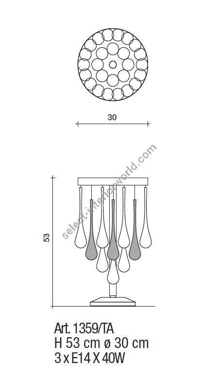 Il Paralume Marina / Table Lamp / IL-1359/TA