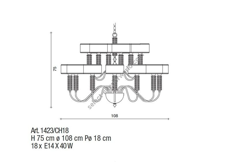 Il Paralume Marina / Chandelier / 1423/CH18