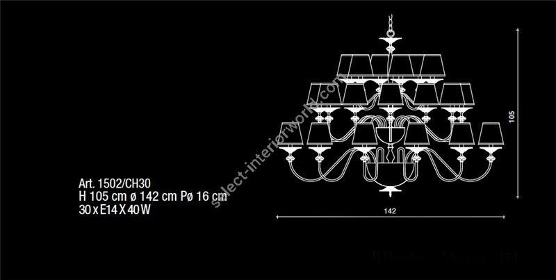 Il Paralume Marina / Chandelier / 1502/CH30