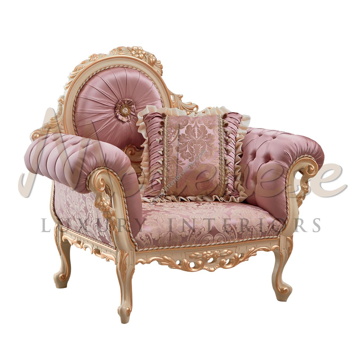 Modenese Luxury Interiors / Armchair / Victorian Upholstered 15424