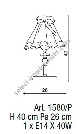 Il Paralume Marina / Table Lamp / 1580/P, 1580/G