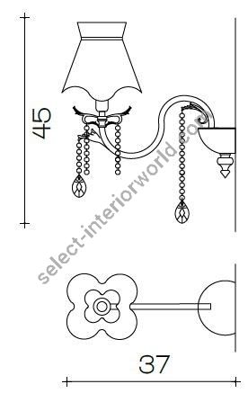Il Paralume Marina / Wall Lamp / 1689/A1/V1
